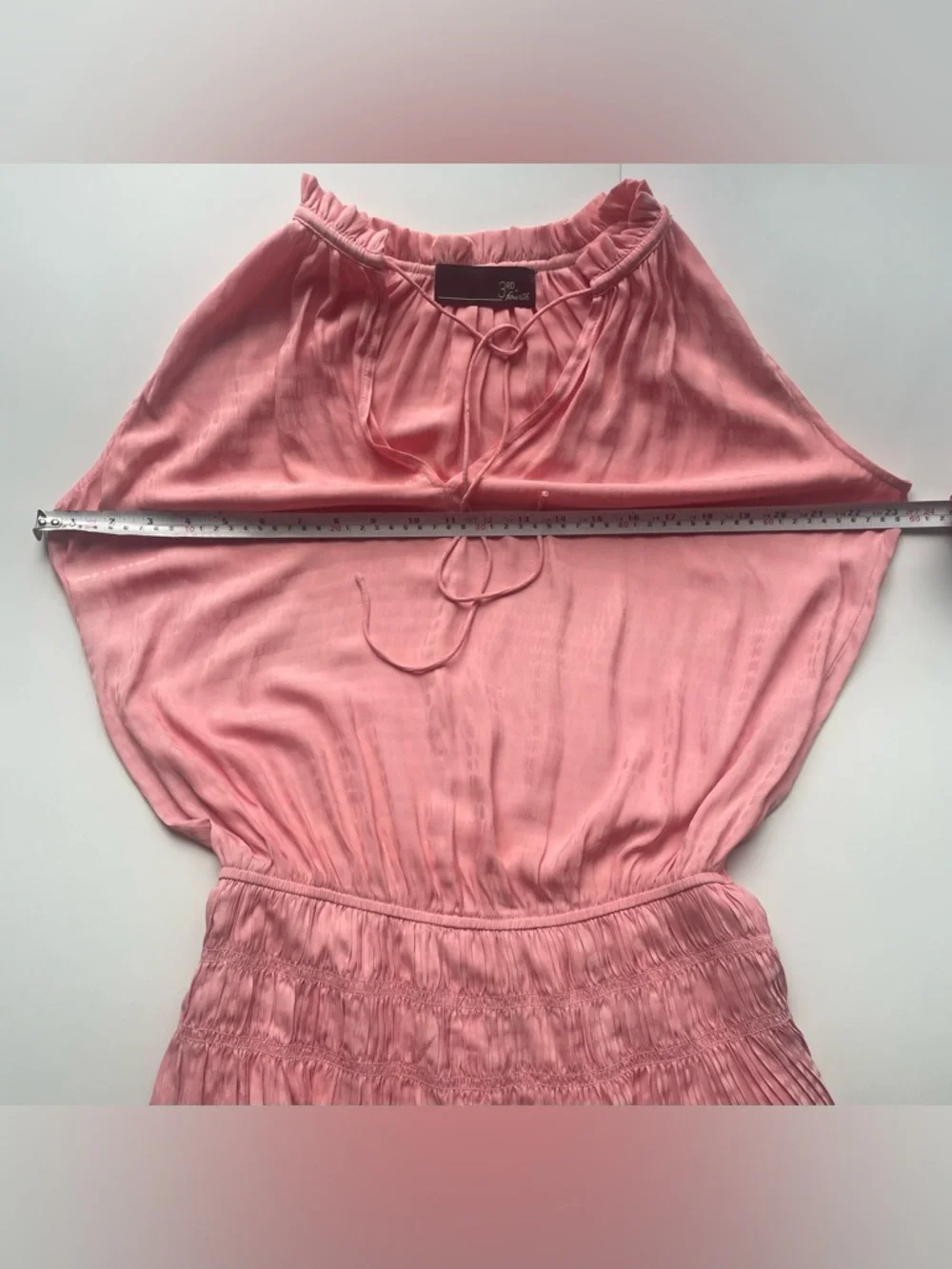 3RD & Fourth Pink Satin Halter Mini Dress Size Medium - Picture 3 of 8